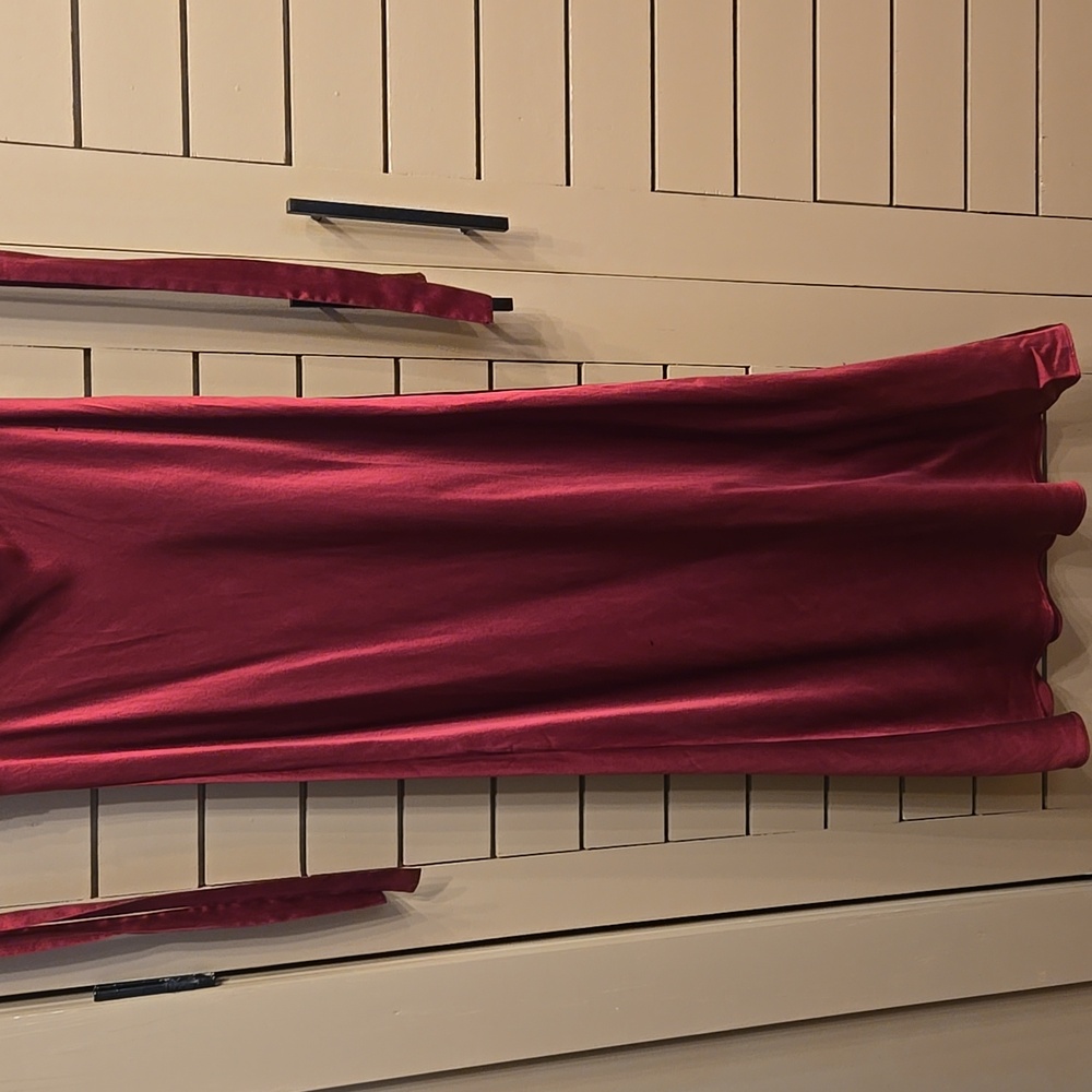 Reformation X Kacey Musgraves Stella Lace Trim Silk Dress - Crimson Size 8 Flaw - Picture 8 of 14